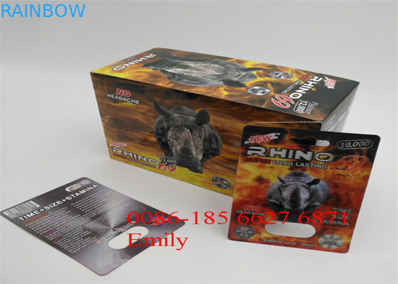 Prywatne etykiety Opakowanie blistrowe, opakowanie blisterowe z tworzywa sztucznego Rhino Pill