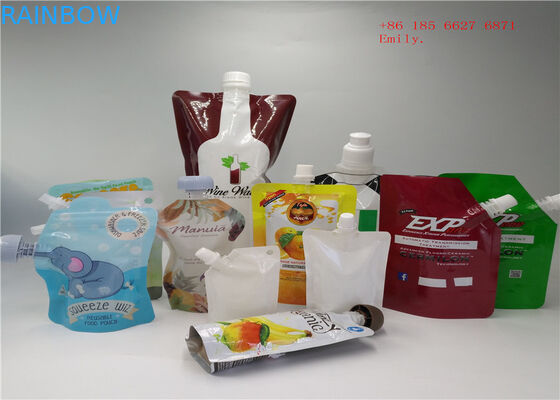 Wielokrotnego użytku Etui na woreczki do wycierania Opakowanie z tworzywa sztucznego wyciska Food Grade na sok owocowy