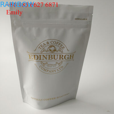 Opakowanie foliowej torebki na suwak 250g 500g z odgazowującymi zaworami jednokierunkowymi