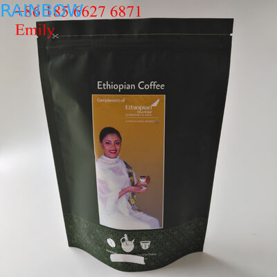 Opakowanie foliowej torebki na suwak 250g 500g z odgazowującymi zaworami jednokierunkowymi