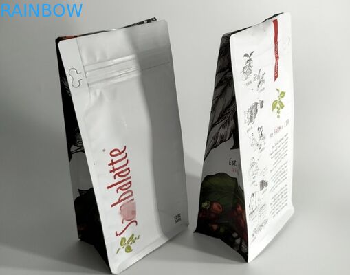 Płaskie kwadratowe plastikowe woreczki Opakowanie dolne bloków do kawy przemysłowe