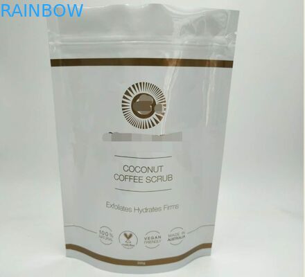 Biała, błyszcząca kosmetyczka, torba na stojąco z aluminiową folią do mycia ciała