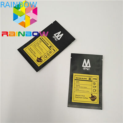 60g Food Grade Coffee Packaging Bags Custom Printing SGS Certified With Window