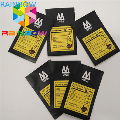 60g Food Grade Coffee Packaging Bags Custom Printing SGS Certified With Window