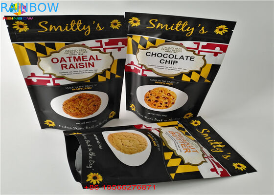 Ziplock Tear Notches Odporne na wilgoć Stand Up Pouch Day Pack Torby aluminiowe do przekąsek