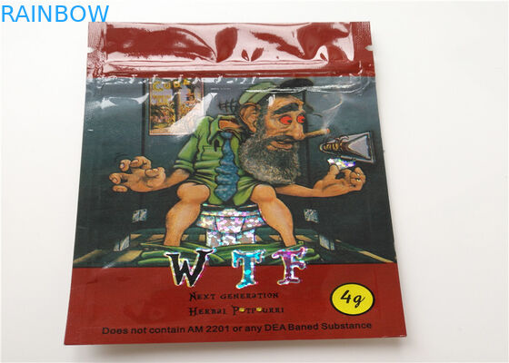 SGS Herbal Incense Packaging Folia hologramowa Vape Cartridge Mini Mylar Ziplock Bags