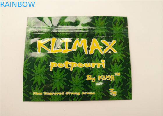 SGS Herbal Incense Packaging Folia hologramowa Vape Cartridge Mini Mylar Ziplock Bags