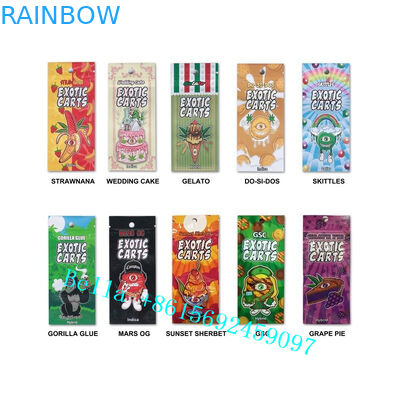 Niestandardowe torby z nadrukiem Mylar Torby z nadrukiem CBD Vape Torebka z małym nadrukiem na zamek Vape Tank