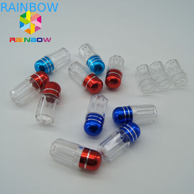 Plastikowe puste butelki z lekami Tabletki seksualne Kapsuły pojemnik 001/01 Rozmiar z metalową czapką