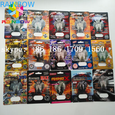 Bez opakowania na bóle głowy Opakowanie na bibeloty Opakowanie na kapsułki seksualne Rhino 69 Opakowanie kartonowe
