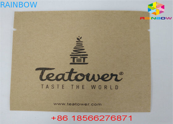 Wielokrotnego użytku Dostosowane torby papierowe Pokrowiec na żywność Stand Up Ziplock Odporność na zapach z oknem