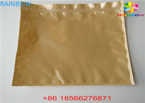 Wielokrotnego użytku Dostosowane torby papierowe Pokrowiec na żywność Stand Up Ziplock Odporność na zapach z oknem