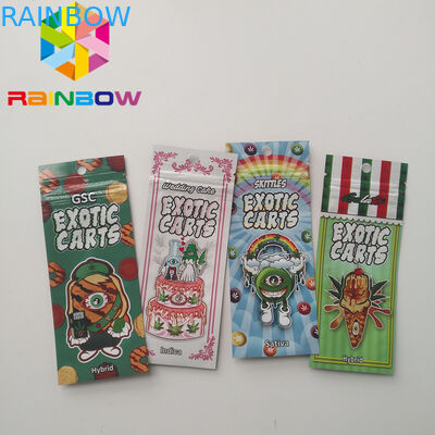 Holograficzny pojemnik z tonerem Vape woreczek foliowy Opakowanie Ziplock Cbd Oil Exotic Carts