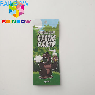 Holograficzny pojemnik z tonerem Vape woreczek foliowy Opakowanie Ziplock Cbd Oil Exotic Carts