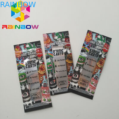 Holograficzny pojemnik z tonerem Vape woreczek foliowy Opakowanie Ziplock Cbd Oil Exotic Carts