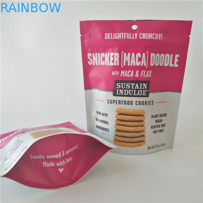 Opakowanie plastikowe do pakowania przekąsek SGS Niestandardowe logo Mylar Doypack do chipsów / herbatników