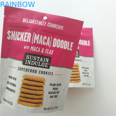 Opakowanie plastikowe do pakowania przekąsek SGS Niestandardowe logo Mylar Doypack do chipsów / herbatników