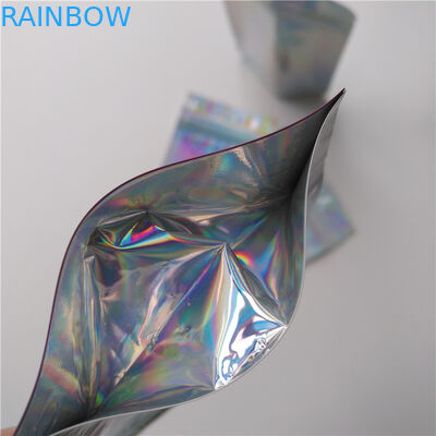 Plastikowe jedzenie kawy jadalne holograficzne makijaż torba przezroczyste torby hologram