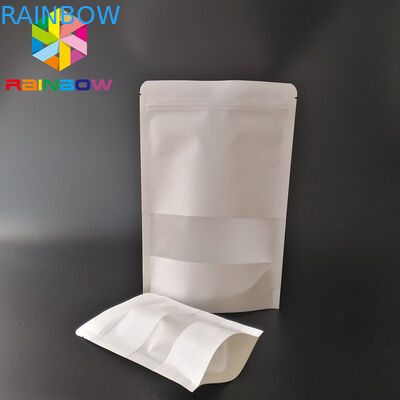 Torebka Stand Up Biała torebka do pakowania w papier pakowy Doy Pack Blokada zamka do proszku z białka mleka