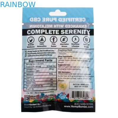 Zapach Proof Ziołowy Kadzidełka Opakowanie Zip Lock Mylar CBD Weed Worki Konopne Wklęsłodruk