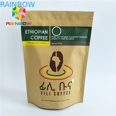 Materiał laminowany Torebki plastikowe Opakowania Ziplock Stand Up Bags With One Way Valve