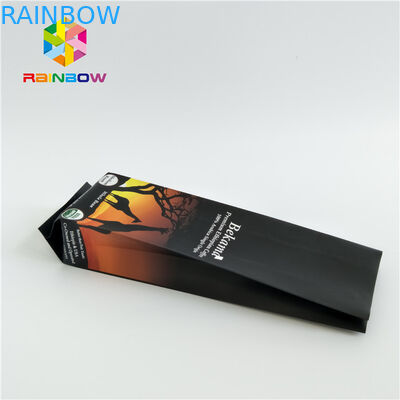 Kraft Paper Side Gusset Stand Up Coffee Pouch, Sealed Plastic Bags Custom Printing