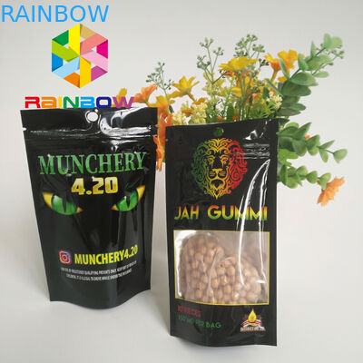 Drukowane folie laminowane Mylar Ziplock Standup Walizki Mmj Weed Cannabis Packaging