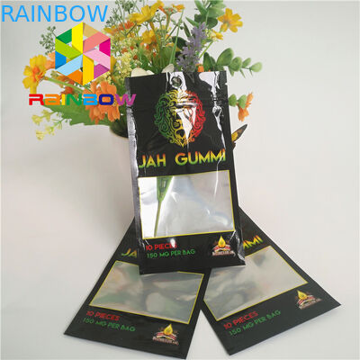 Drukowane folie laminowane Mylar Ziplock Standup Walizki Mmj Weed Cannabis Packaging