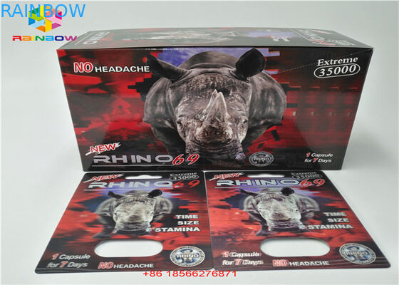 Tabletki do pakowania pigułek płciowych i pudełko ekspozycyjne 3D Blister do papieru Stiff Rox, blister, karton / kartonowe pudełko do pakowania z podwójnym otworem