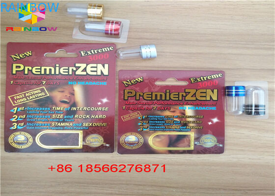 Tabletki do pakowania pigułek płciowych i pudełko ekspozycyjne 3D Blister do papieru Stiff Rox, blister, karton / kartonowe pudełko do pakowania z podwójnym otworem