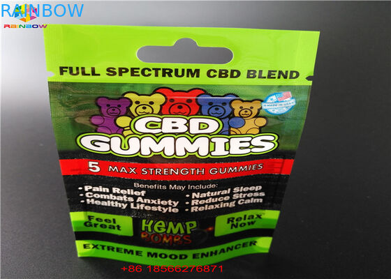 CBD GUMMIES pakowanie torebek plastikowych z aluminiowymi saszetkami foliowymi zamykanymi na gorąco torby foliowe z folią polietylenową