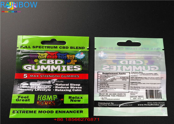 CBD GUMMIES pakowanie torebek plastikowych z aluminiowymi saszetkami foliowymi zamykanymi na gorąco torby foliowe z folią polietylenową