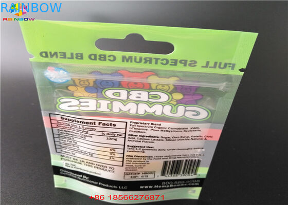 CBD GUMMIES pakowanie torebek plastikowych z aluminiowymi saszetkami foliowymi zamykanymi na gorąco torby foliowe z folią polietylenową