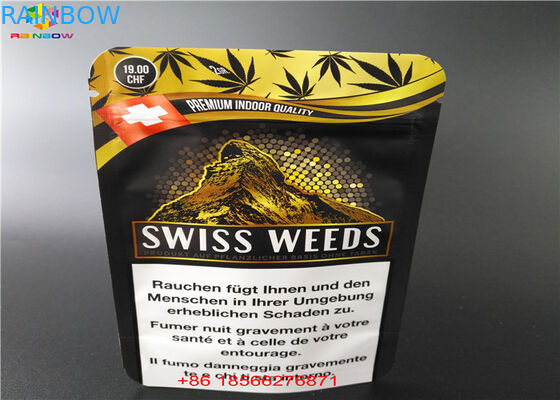 Zabezpieczenie przed dziećmi Zipper Aluminiowa torba do pakowania CBD / Cartridge Packing do Sugar Powder