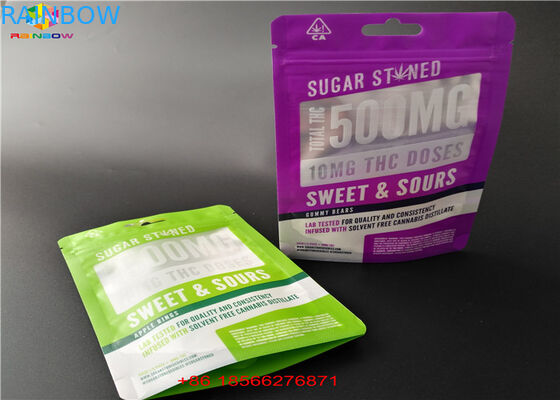 Zabezpieczenie przed dziećmi Zipper Aluminiowa torba do pakowania CBD / Cartridge Packing do Sugar Powder