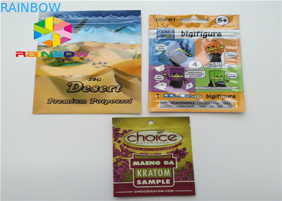 CMYK drukowanie opakowań termokurczliwych, odporne na zapachy torby na zamek błyskawiczny