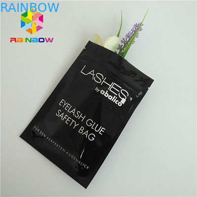 Zip Top Heat Seal Worki do pakowania Rzęsy Holograficzna torba Stand Up Etui przezroczyste