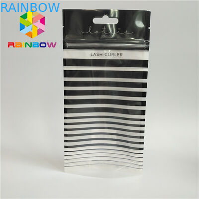 Zip Top Heat Seal Worki do pakowania Rzęsy Holograficzna torba Stand Up Etui przezroczyste