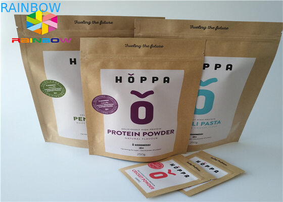 Papier pakowy Dostosowane torby papierowe Folia aluminiowa Mylar Ziplock Bariera wilgoci