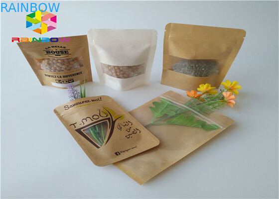 Papier pakowy Dostosowane torby papierowe Folia aluminiowa Mylar Ziplock Bariera wilgoci