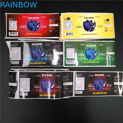 Etykiety foliowe z folią termokurczliwą PVC Barcode Metallic Holograficzne pudełko na butelkę / pigułkę