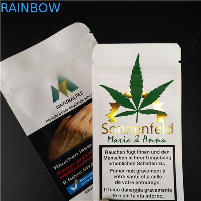 THC CBD Gummies Herbal Incense Packaging Biodegradowalne białe torby Kraft woreczki do żywności