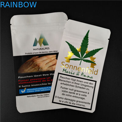 THC CBD Gummies Herbal Incense Packaging Biodegradowalne białe torby Kraft woreczki do żywności