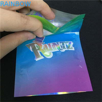 Trwałe plastikowe torby na zamek Runtz Mylar Cookies Holographic Weed Runtz Bags