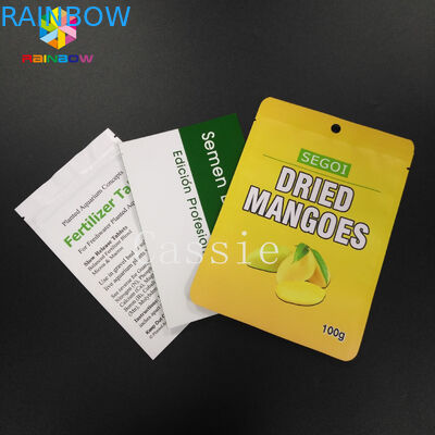 Wielokolorowe torby z blokadą chwytu Mylar Opakowanie z folią próbną Otwarte do pakowania w proszku