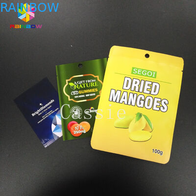 Trzy boki Sealed Ziplock Stand Up Puszki Błyszczący druk kosmetyczny Maska do twarzy Opakowanie