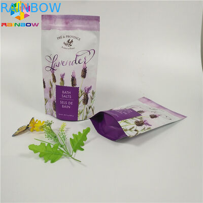 Niestandardowe Matte Printing Folia Pouch Opakowanie Płaskie Dno Body Peeling Bag Z Zipper