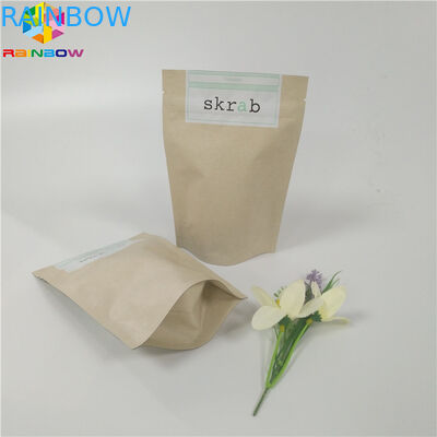 Spersonalizowane torby papierowe klasy spożywczej Stojące do recyklingu opakowania na peeling do ciała