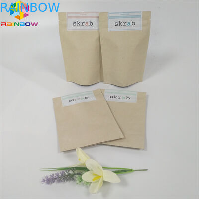 Spersonalizowane torby papierowe klasy spożywczej Stojące do recyklingu opakowania na peeling do ciała