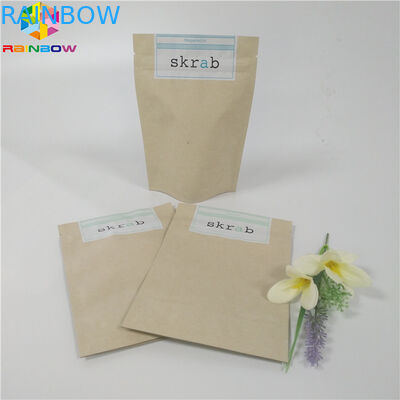 Spersonalizowane torby papierowe klasy spożywczej Stojące do recyklingu opakowania na peeling do ciała